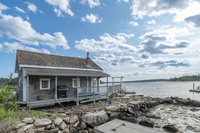 122 Isle Of Springs Rd, Boothbay, ME 04537 - dock area with a water view