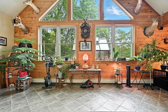 146 Lone Indian Trl, Augusta, ME 04330 - sunroom featuring lofted ceiling