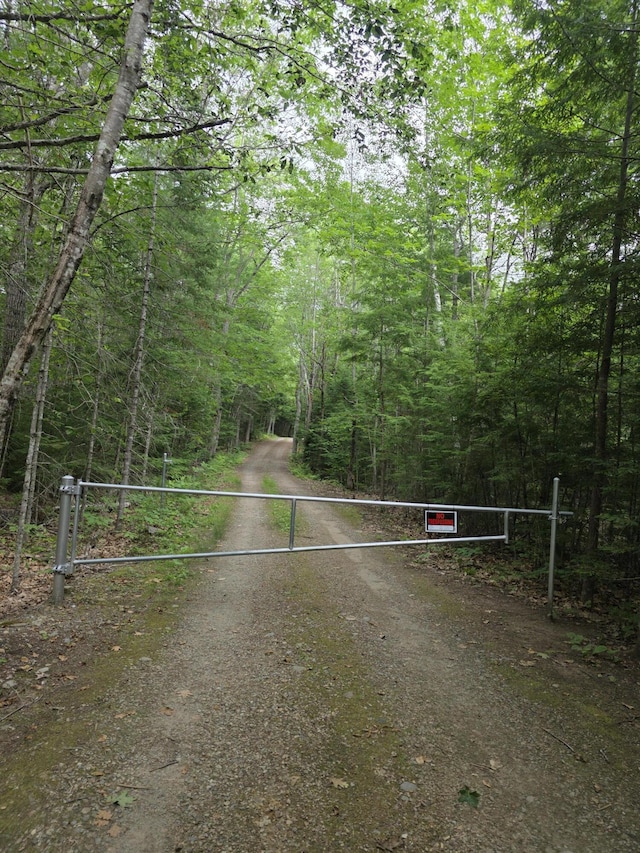 146 Lone Indian Trl, Augusta, ME 04330 - view of dirt / gravel road with a gate and a view of trees