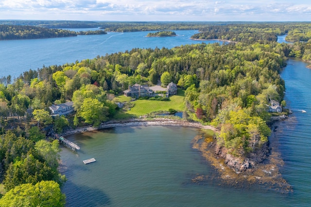 10 Cromwell Cove Rd, Harpswell, ME 04079 - view of property location with a large body of water and a heavily wooded area