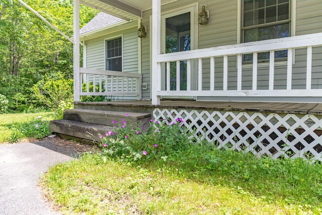 26 Spruce St, Bucksport, ME 04416 - entrance to property with a porch