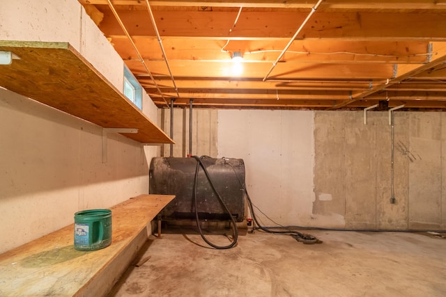 26 Spruce St, Bucksport, ME 04416 - unfinished below grade area with heating fuel