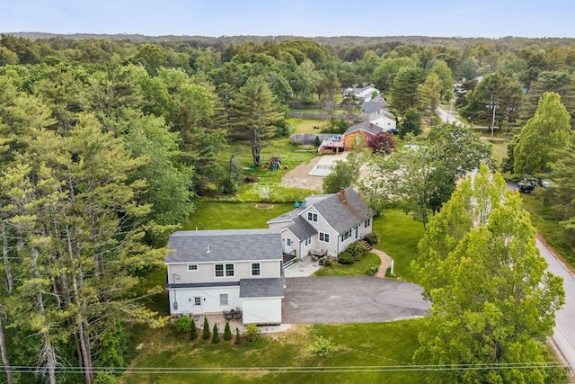 10 Burnell Dr, Yarmouth, ME 04096 - view from above of property with a forest