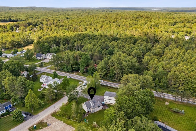 10 Burnell Dr, Yarmouth, ME 04096 - aerial view of property and surrounding area with a heavily wooded area