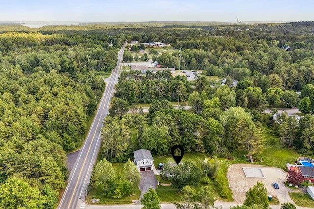10 Burnell Dr, Yarmouth, ME 04096 - aerial view of property and surrounding area featuring a heavily wooded area