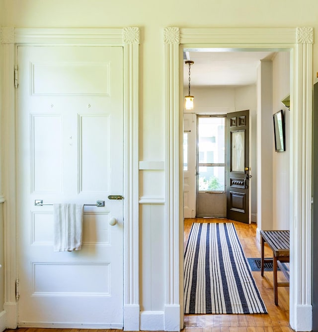21 Elm St, Belfast, ME 04915 - doorway with light wood-style flooring