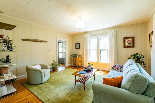 21 Elm St, Belfast, ME 04915 - living room featuring crown molding and wood finished floors