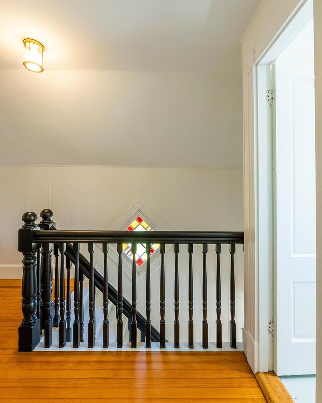 21 Elm St, Belfast, ME 04915 - stairway featuring wood finished floors
