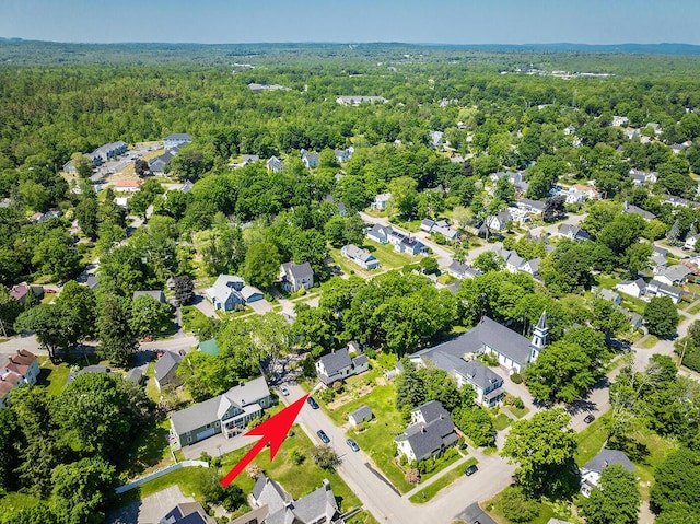 21 Elm St, Belfast, ME 04915 - aerial view of residential area featuring a heavily wooded area