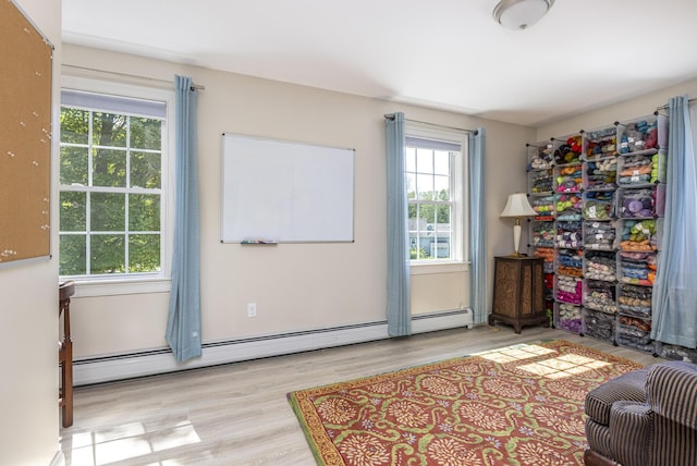 86 Allison Ave, Portland, ME 04103 - sitting room with baseboard heating and wood finished floors