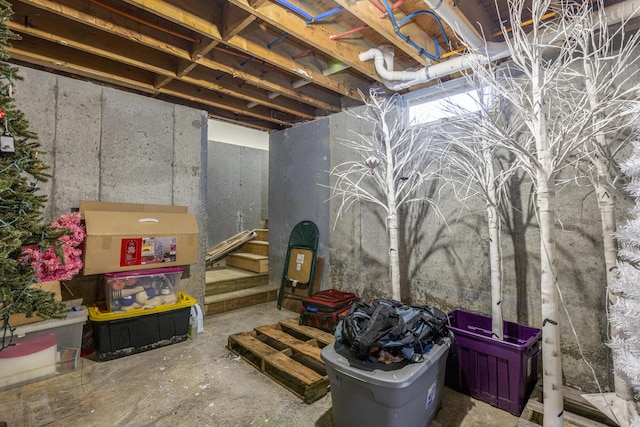 86 Allison Ave, Portland, ME 04103 - unfinished below grade area with stairs