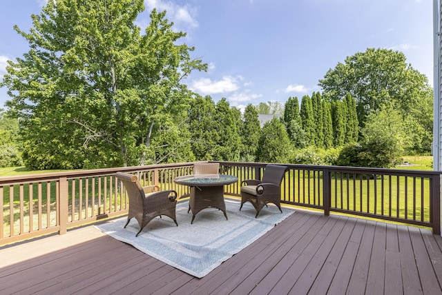 86 Allison Ave, Portland, ME 04103 - wooden deck featuring a lawn