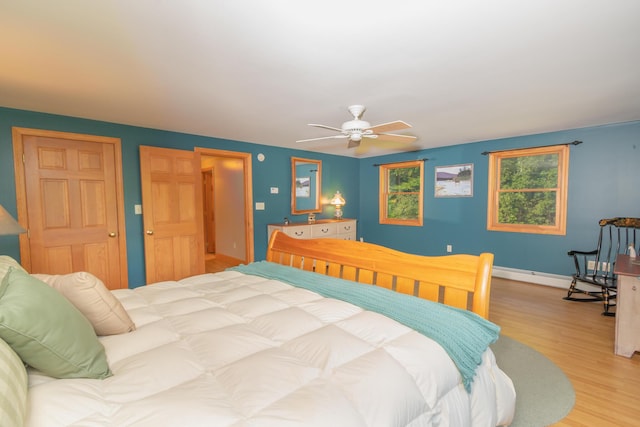 30 Hillside Dr, Kingfield, ME 04947 - bedroom with wood finished floors and ceiling fan