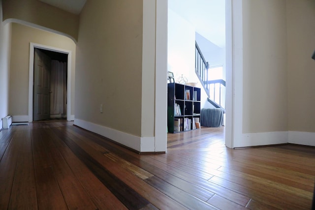41 Dunn St, Auburn, ME 04210 - unfurnished room with wood-type flooring and baseboards