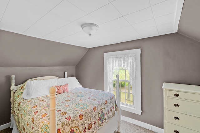 22 River Rd, Dresden, ME 04342 - carpeted bedroom with baseboards and lofted ceiling