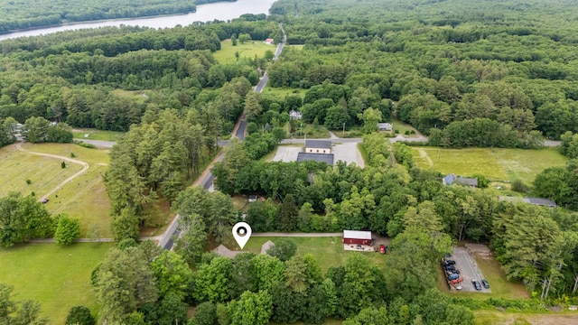 22 River Rd, Dresden, ME 04342 - aerial view of a large body of water and a heavily wooded area