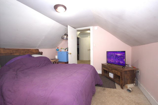 30 Burnham St, Old Town, ME 04468 - bedroom with carpet flooring and vaulted ceiling