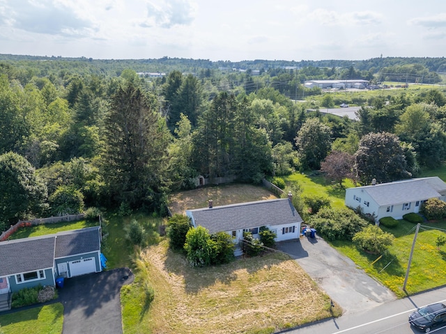 911 Spring St, Westbrook, ME 04092 - view from above of property with a heavily wooded area