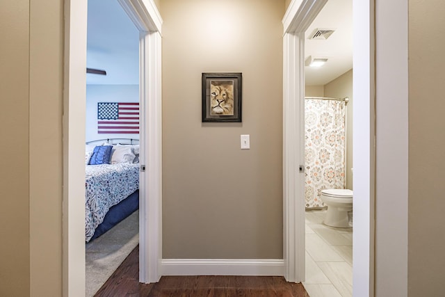 375 Pride St Unit 15, Westbrook, ME 04092 - hallway featuring dark wood-type flooring