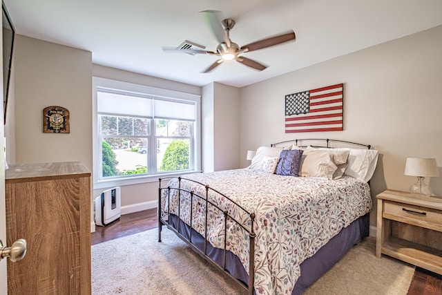 375 Pride St Unit 15, Westbrook, ME 04092 - bedroom with wood finished floors and a ceiling fan