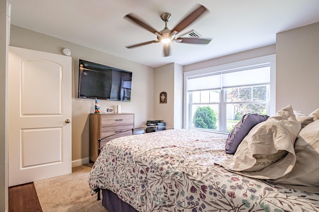 375 Pride St Unit 15, Westbrook, ME 04092 - bedroom with a ceiling fan and light carpet