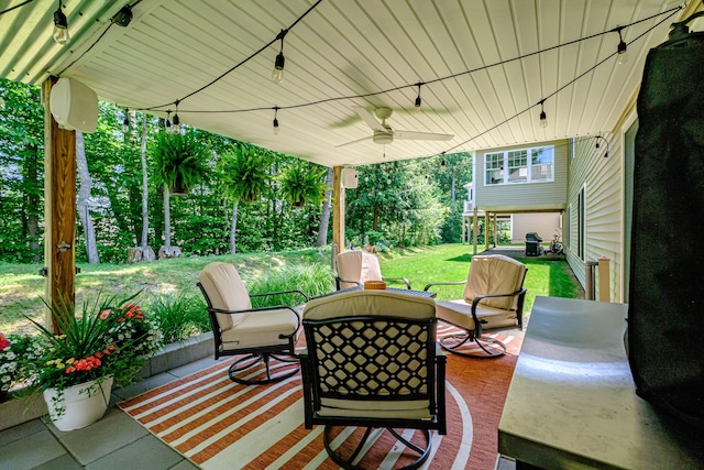 375 Pride St Unit 15, Westbrook, ME 04092 - view of patio with a ceiling fan