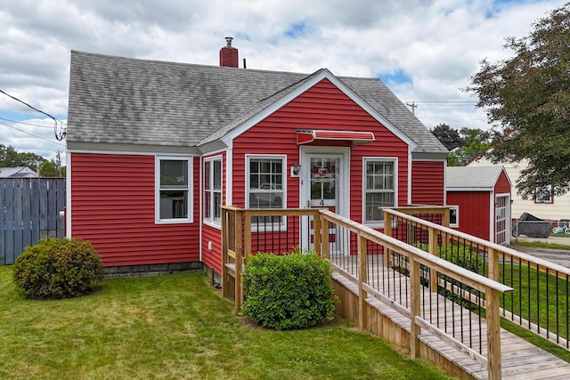 4 Sterling Rd, Kittery, ME 03904 - bungalow-style house with a shingled roof and a chimney