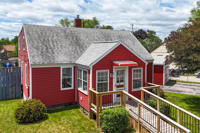 4 Sterling Rd, Kittery, ME 03904 - view of front of property featuring roof with shingles and a chimney