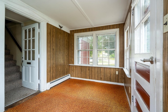 4 Sterling Rd, Kittery, ME 03904 - unfurnished sunroom with a baseboard heating unit