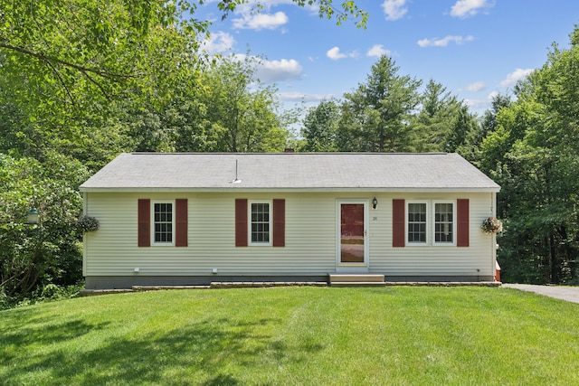 24 Maple Ridge Rd, Gorham, ME 04038 - view of front of property featuring a front lawn and entry steps