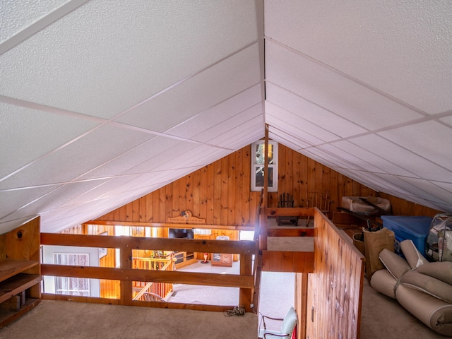 16 Hide Away Ln, Milton, NH 03851 - bonus room with lofted ceiling, wood walls, and carpet