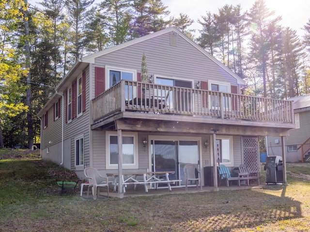 16 Hide Away Ln, Milton, NH 03851 - back of house featuring a patio area and a deck