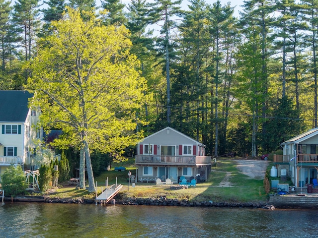 16 Hide Away Ln, Milton, NH 03851 - water view featuring a dock