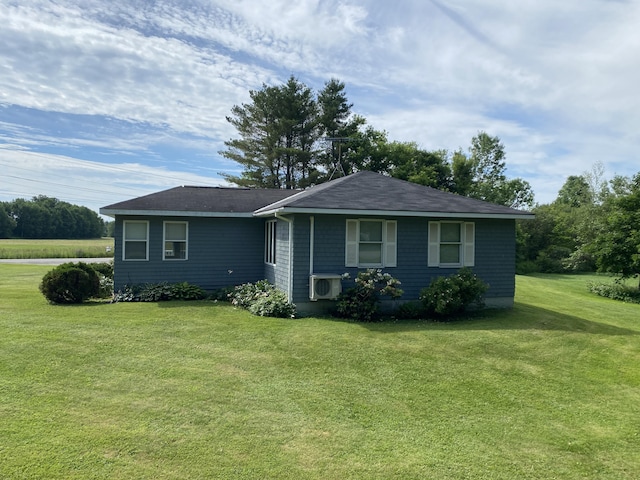 68 Stetson Rd, Newport, ME 04953 - ranch-style house featuring a front yard and a shingled roof