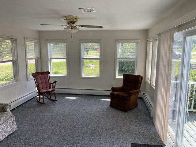 68 Stetson Rd, Newport, ME 04953 - sunroom featuring baseboard heating