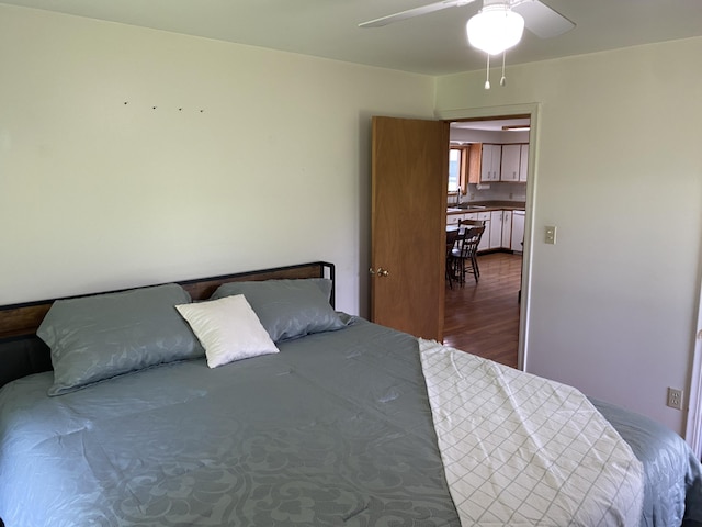 68 Stetson Rd, Newport, ME 04953 - bedroom featuring wood finished floors and a ceiling fan