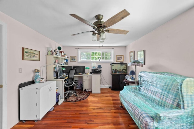 93 Bartlett Rd, Kittery, ME 03905 - office space featuring wood finished floors and a ceiling fan