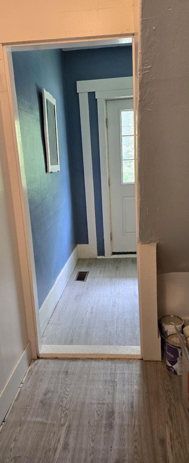 555 Depot St, Wilton, ME 04294 - entrance foyer with wood finished floors and baseboards