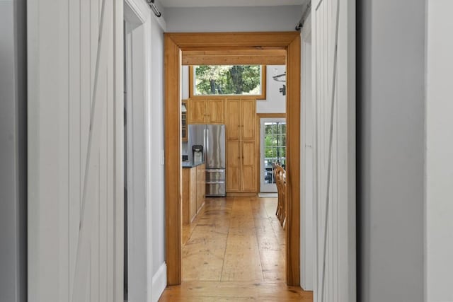 416 River Rd, Edgecomb, ME 04556 - hall featuring light wood-type flooring