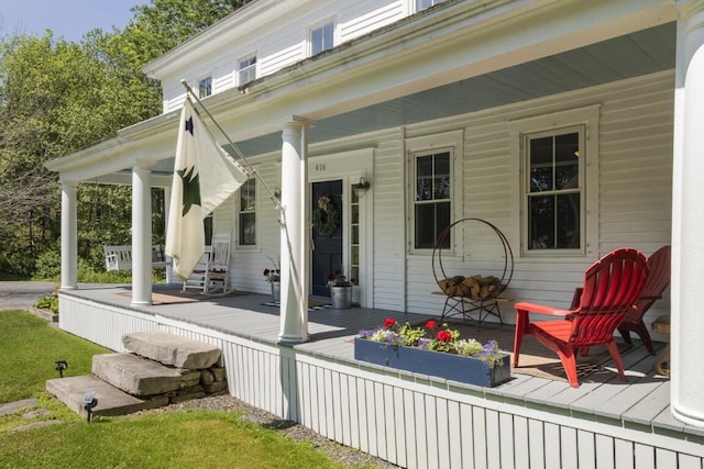 416 River Rd, Edgecomb, ME 04556 - view of covered porch