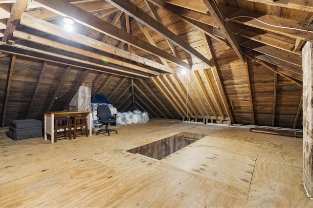 416 River Rd, Edgecomb, ME 04556 - view of unfinished attic
