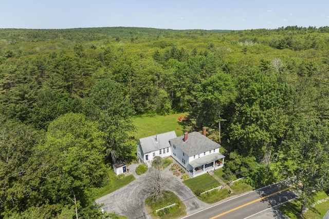 416 River Rd, Edgecomb, ME 04556 - view from above of property with a forest