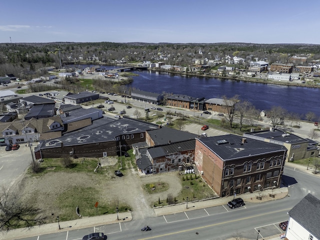 339 Main St, Calais, ME 04619 - aerial view of property's location with a large body of water