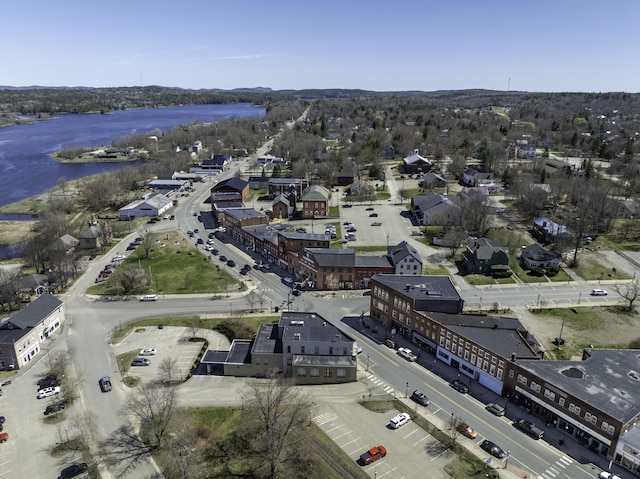 339 Main St, Calais, ME 04619 - aerial overview of property's location featuring a nearby body of water