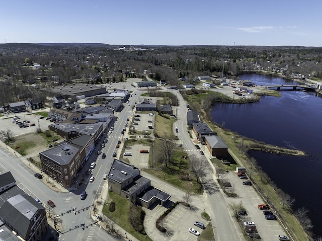 339 Main St, Calais, ME 04619 - aerial overview of property's location with a nearby body of water