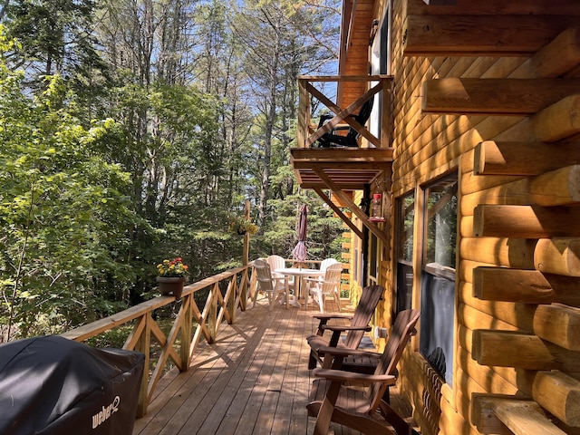 33 Mountain View Rd, Boothbay Harbor, ME 04538 - deck with grilling area and outdoor dining space