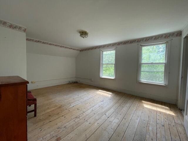 1069 Rte 193, Deblois, ME 04622 - empty room featuring hardwood / wood-style flooring and lofted ceiling