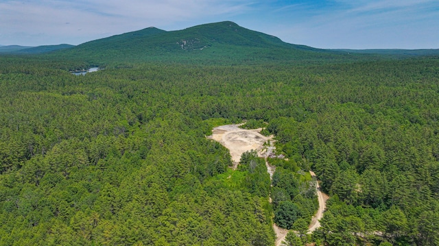 68 Hannibal Cir, Denmark, ME 04022 - aerial view of property and surrounding area with a heavily wooded area and a mountainous background