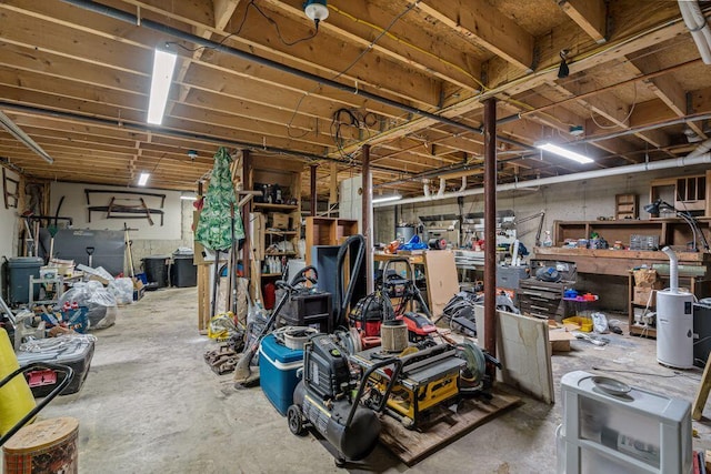 1080 Old Augusta Rd, Waldoboro, ME 04572 - unfinished basement with a workshop area