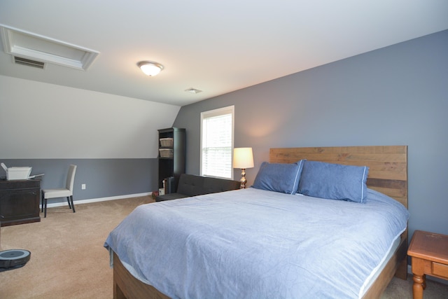 3 Erins Way S, Berwick, ME 03908 - carpeted bedroom with attic access and vaulted ceiling